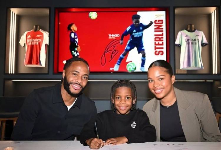 镜报:斯特林之子蒂亚戈加盟阿森纳青训营,将效力枪手U9